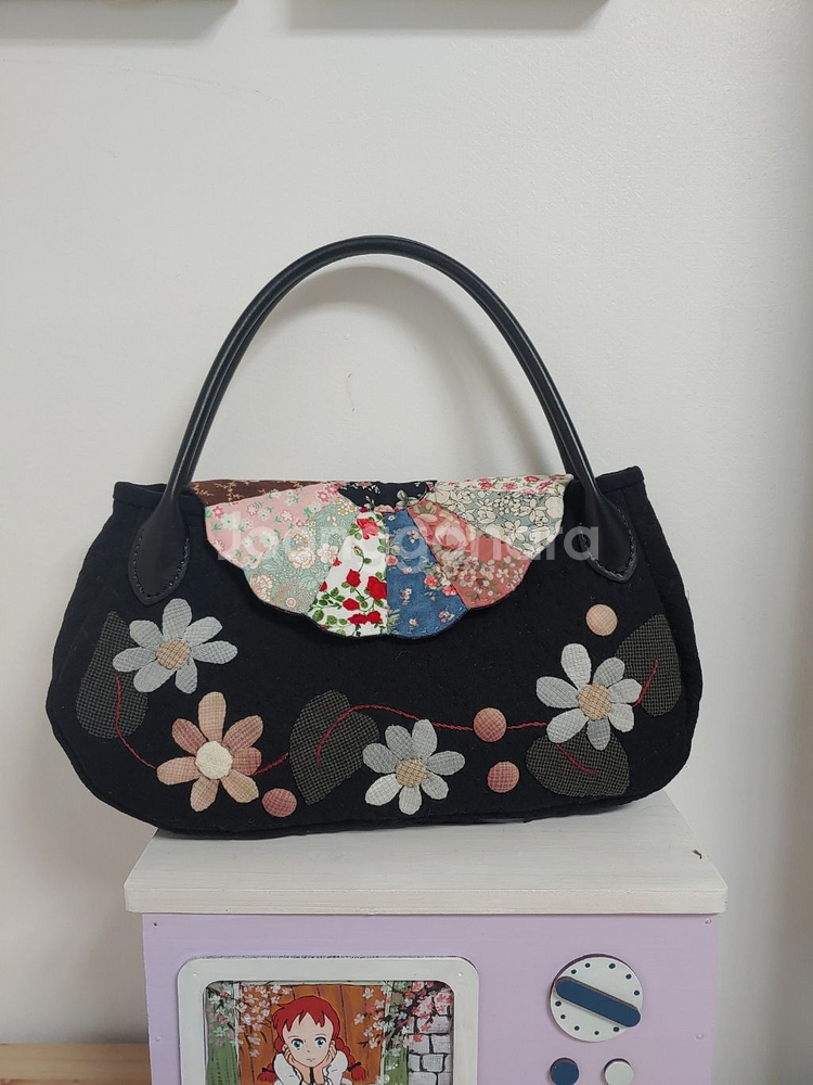 퀼트 드레스덴 꽃토드백--1