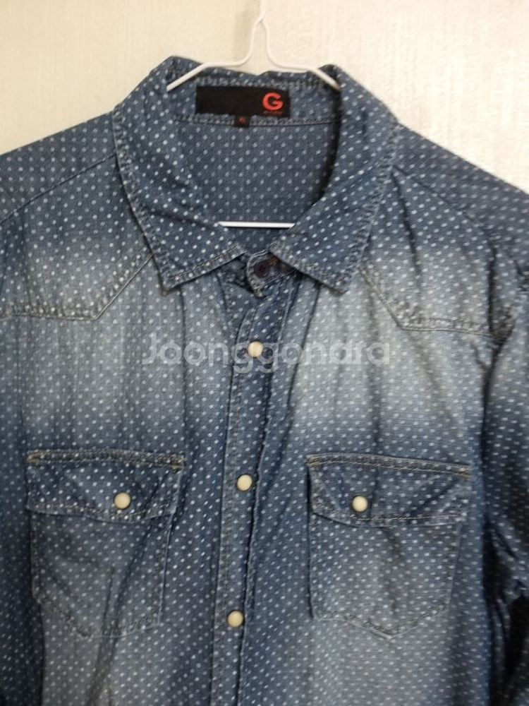 남성 게스 데님 청남방 (새상품.100)--3