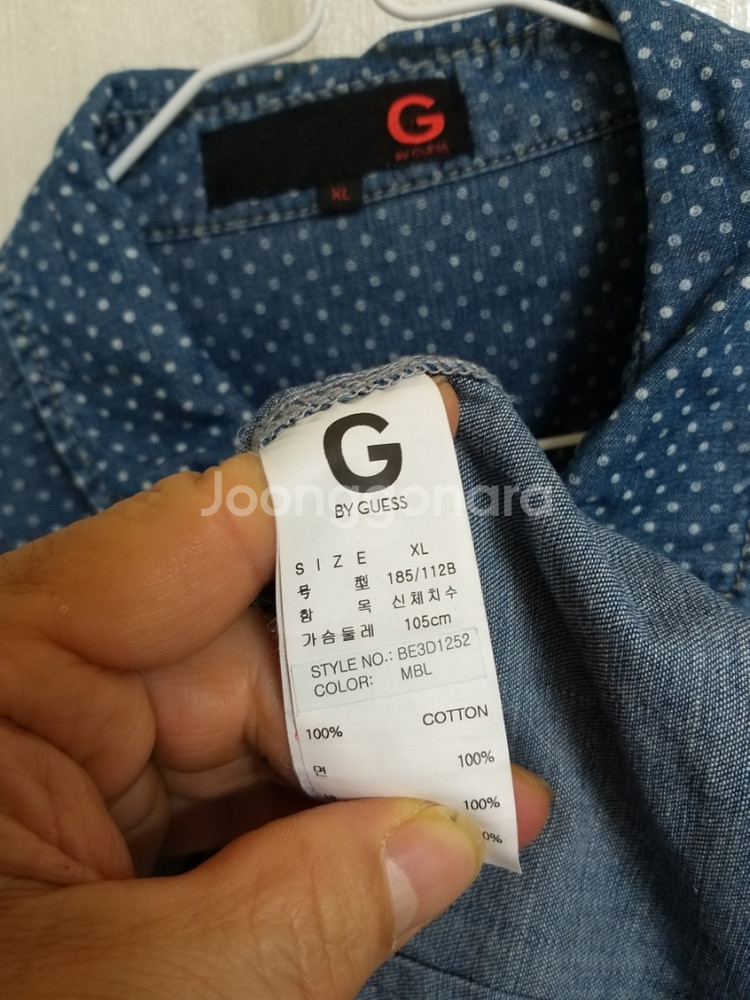 남성 게스 데님 청남방 (새상품.100)--5