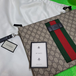 정품구찌 슈프림 클러치 19년