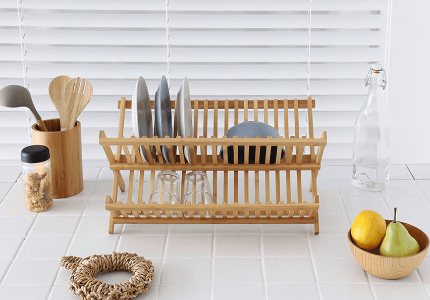 캠핑 주방 우드 식기건조대 거치대 특가--1