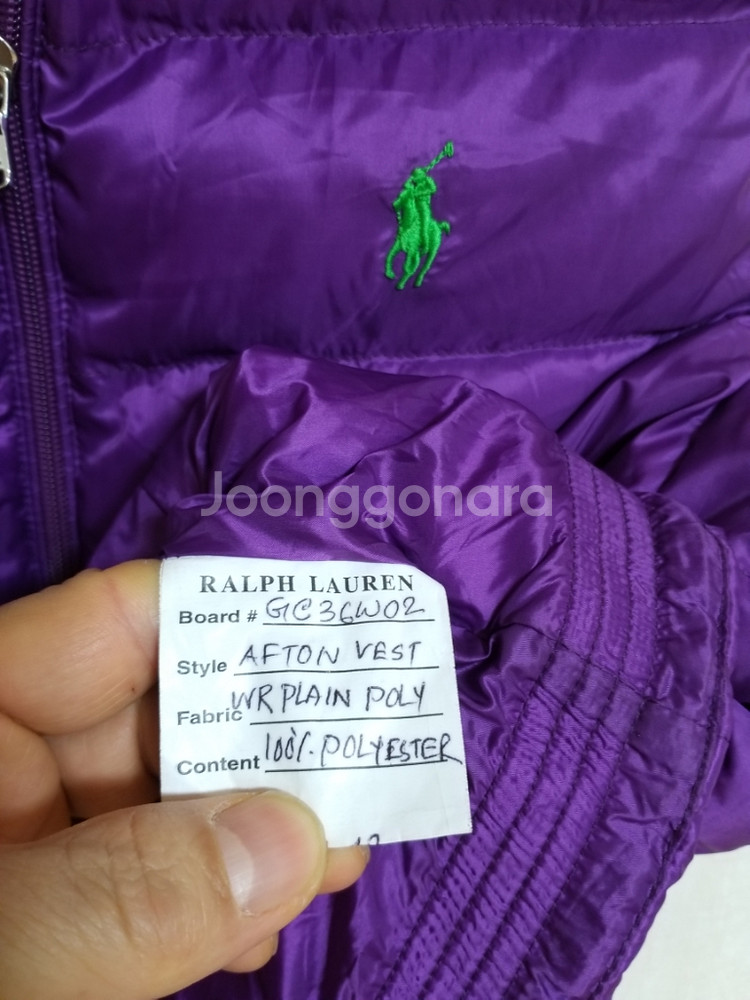 여성 랄프로렌 골프 거위털 패딩조끼 (새상품급.90)--6