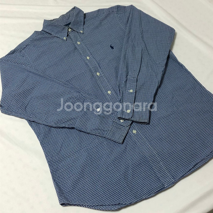 폴로 잔체크셔츠--2