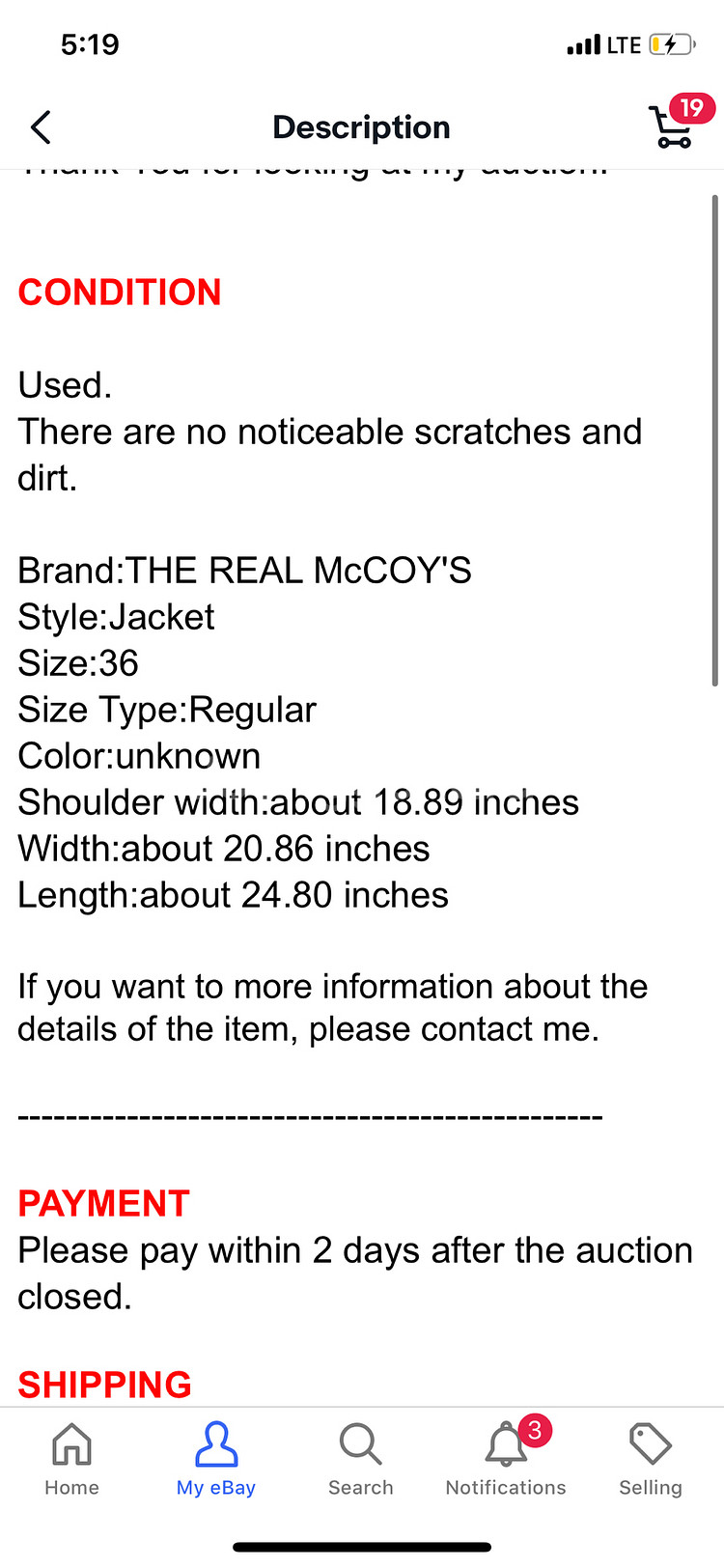 구 Real Mccoy B-3 사이즈 36 극레어--1