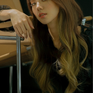 핑크에이지 하이커버피스 옴브레 윈드펌 내추럴블랙