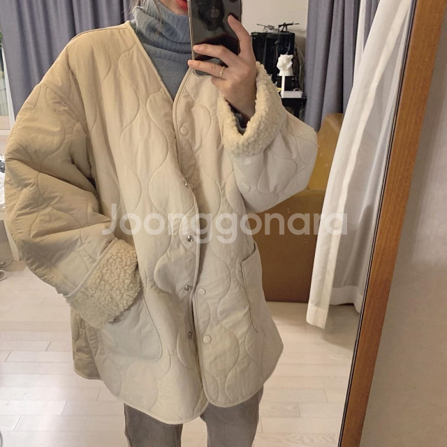 양털누빔경량퀄팅패딩--0