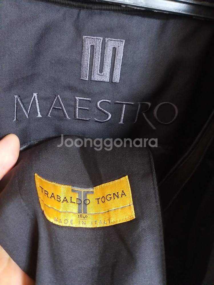 마에스트로 이태리원단 내피.외피 트렌치코트(블랙105)--4