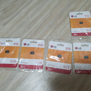 LG SD카드 16g 새상품 5개 판매합니다~!