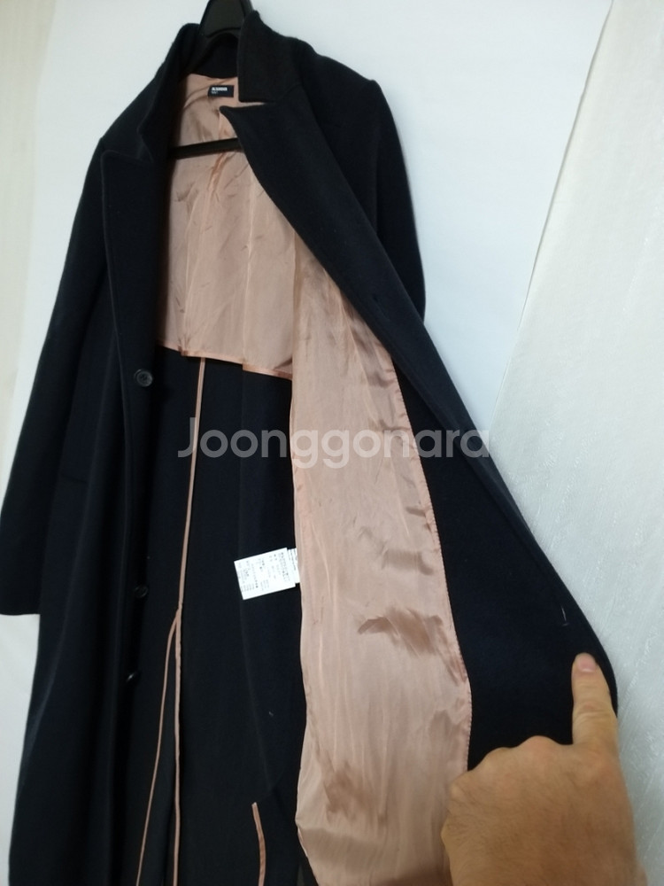 명품 질샌더 여성 모직 롱코트 (박시90-95)--1