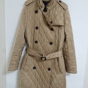 여성 타미힐피거 누빔 롱코트 (새상품급.박시85-90)