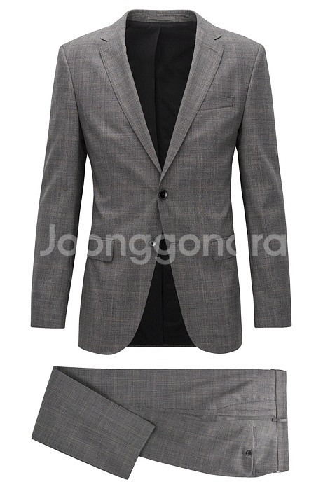 루나에비뉴7 휴고보스 블랙 라벨 글렌 플래드 수트 정장--8