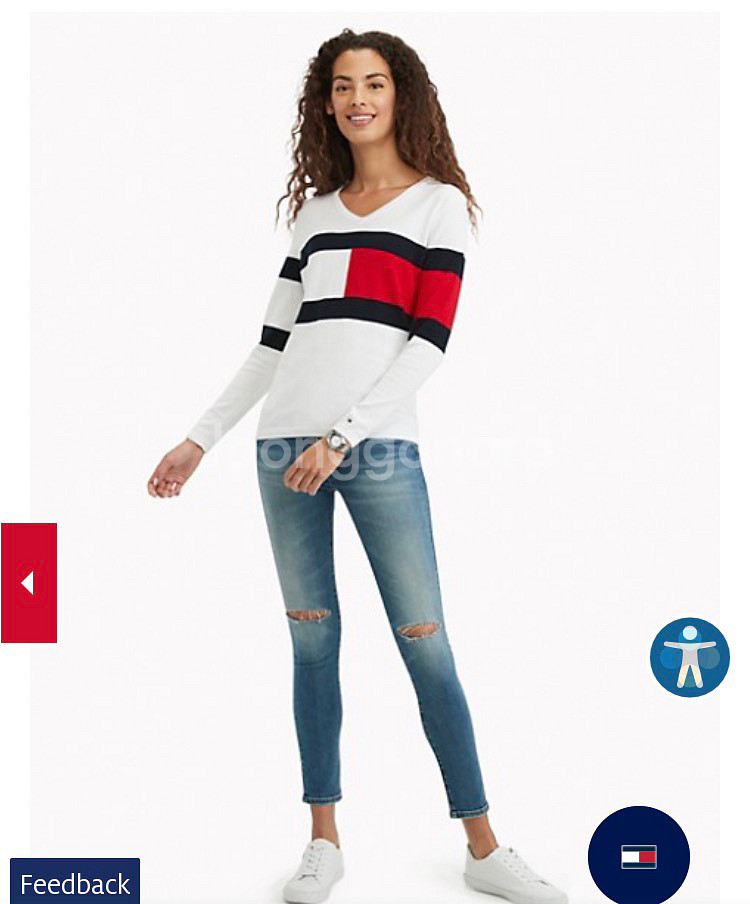 (새상품)타미힐피거 에센셜 플래그 스웨터--1