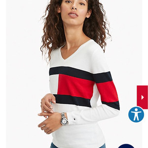 (새상품)타미힐피거 에센셜 플래그 스웨터