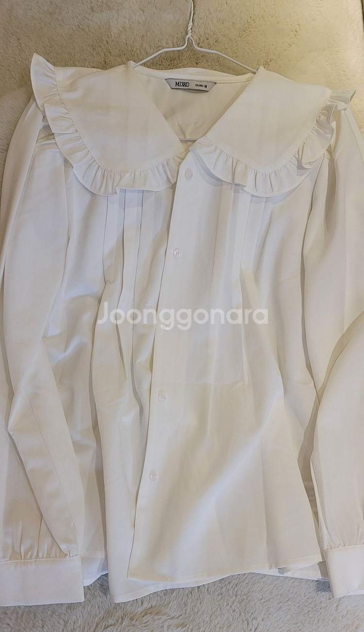 화이트 빅카라 블라우스(새 상품 20시즌)--1
