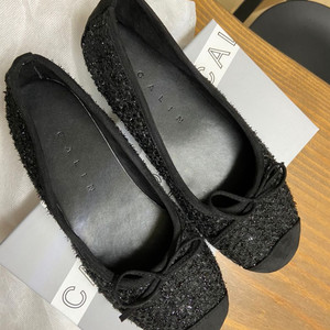 꺌랑 트위드 안심플렛245 올블랙