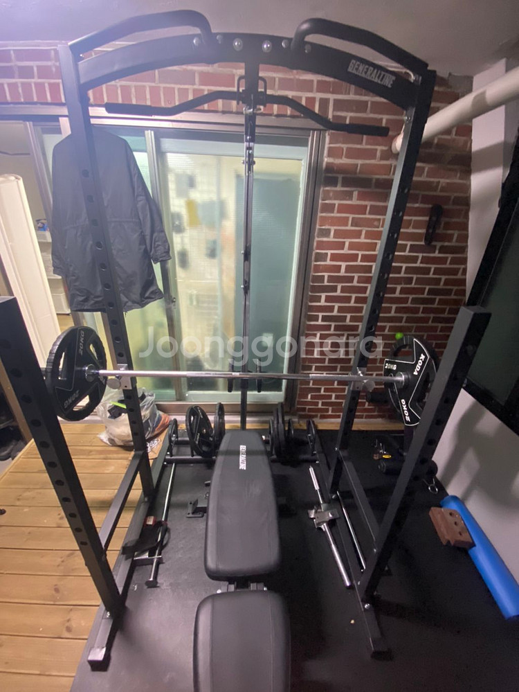 제너럴라인 렉,각도벤치,중량봉,105kg중량원판 팝니다--1