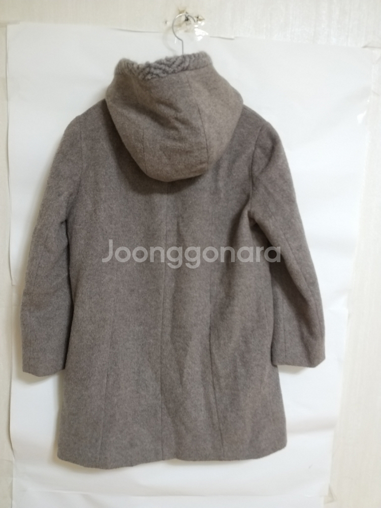 여성 레노마 후드 모직 반코트 (박시85-90)--5