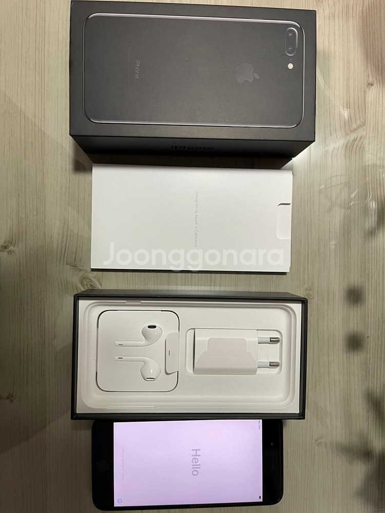 S급 아이폰7플러스 제트블랙 128gb 풀박--5