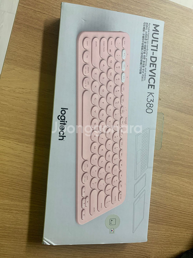 로지텍 k380 핑크 한국자판--1