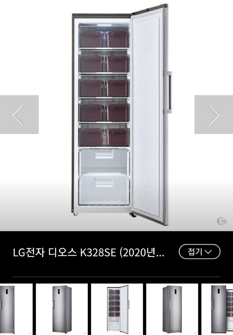 LG 스탠드형 1도어 김치냉장고(K328SE) 이미지