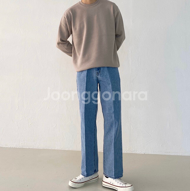 남자 데님 일자 청바지--1