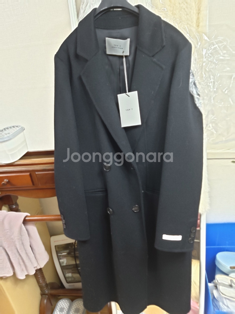 울90프로 블랙 코트 새상품 준명품--3
