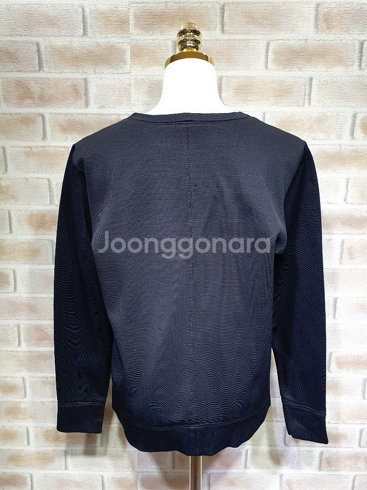 핼무트랭 새것수준 가죽 파이톤 배색 블랙 맨투맨 M--9