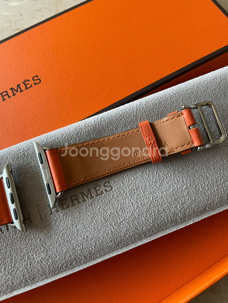 애플워치6 에르메스 40mm 싱글투어 스트랩 오랑쥬--3