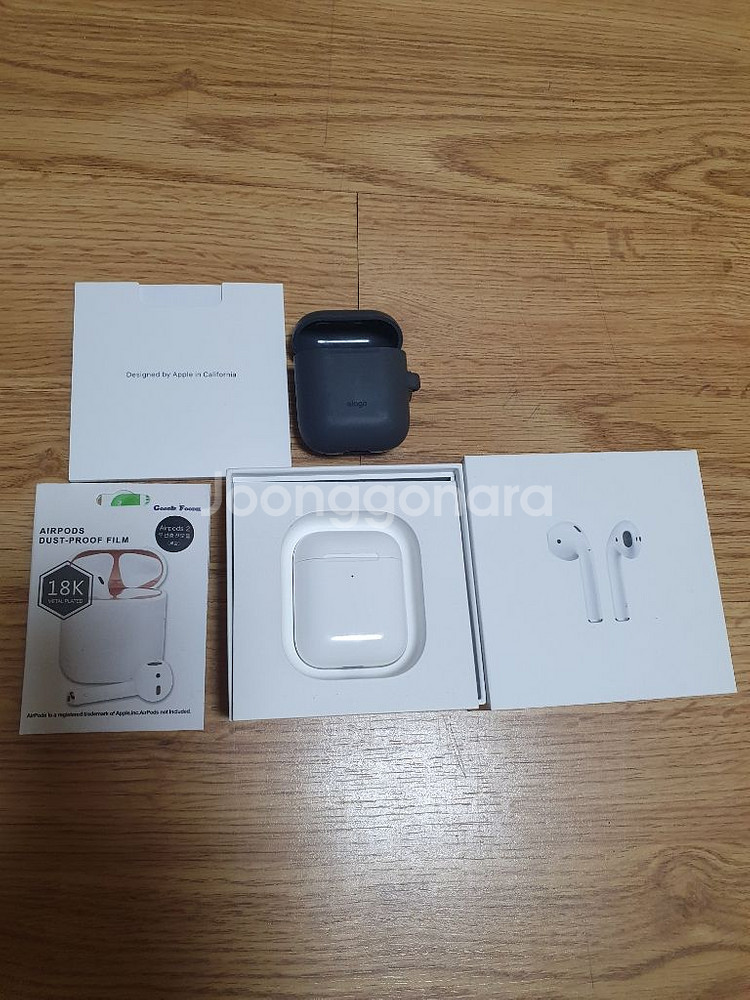 애플 에어팟2 (무선충전)+엘라고정품케이스--1