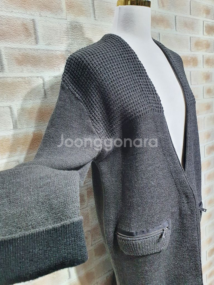 잇미샤 정품 새것수준 울 캐시미어 롱 가디건 66마른--3