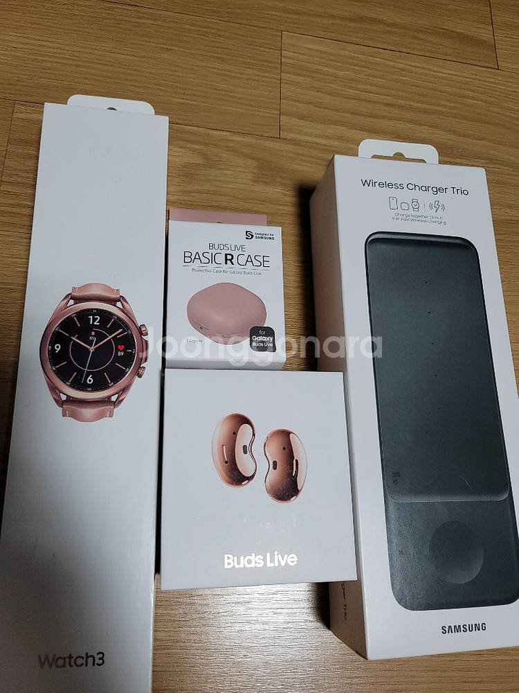 갤럭시워치3, 버즈라이브, 무선충전트리오 미개봉 새상품--0