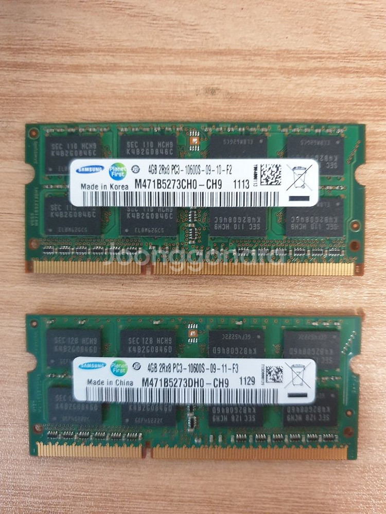 삼성 노트북용 DDR3램 4G 2개 팝니다--0