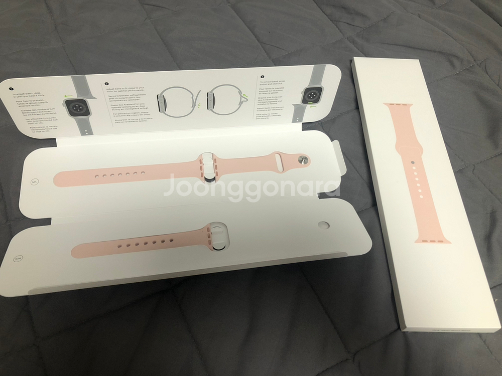 애플워치 정품 스트랩 40mm 핑크샌드--1