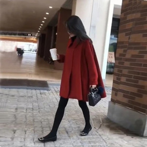 양모100프로 핸드메이드코트 A라인 플레어스타일