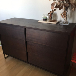 까사미아 헤링본 와이드체스트 서랍장 서울 140-50-