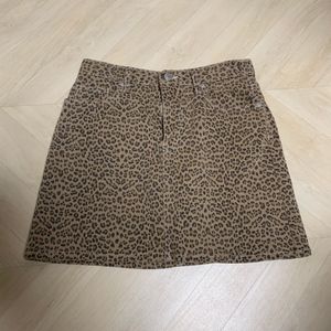 레오파드 미니스커트