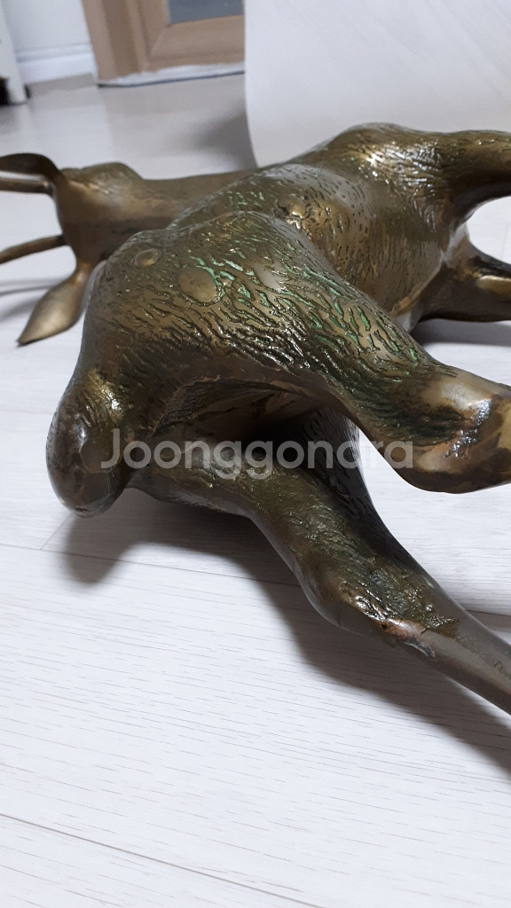 황동사슴.큰 큰 동브론즈--5
