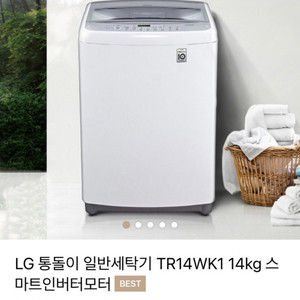 LG 통돌이 일반 세탁기 14kg TR14WK1