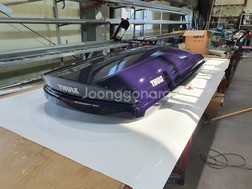 툴레 루프박스 다이나믹M + 가로바--3