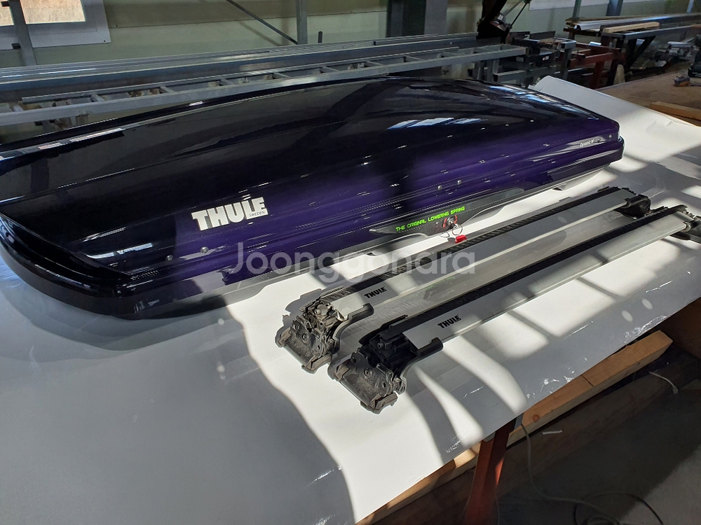 툴레 루프박스 다이나믹M + 가로바--4