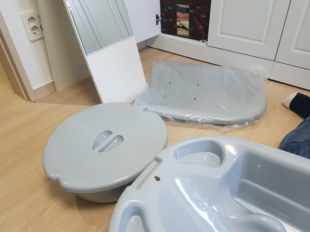 베베캐슬 향균욕조 유아욕조 아기욕조 욕조+샴푸버디+애플--3