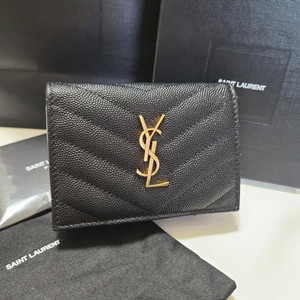 입생로랑 YSL 모노그램 카드 홀더 반지갑