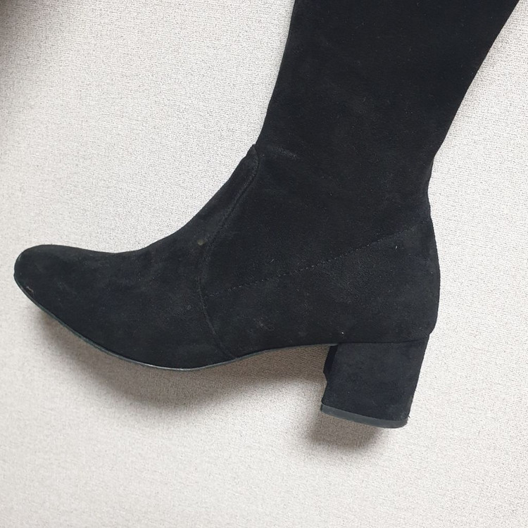 미들굽 스웨이드 부츠 230--2