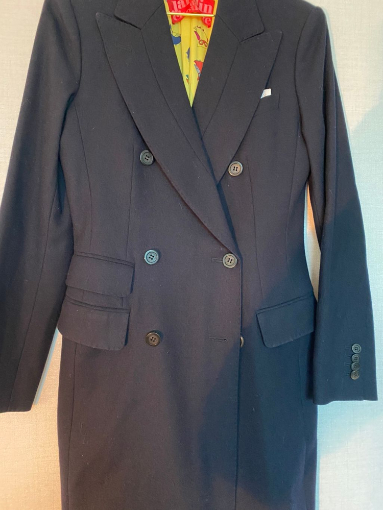 자뎅 드 슈에뜨 네이비 테일러드 자켓 코트 38--1