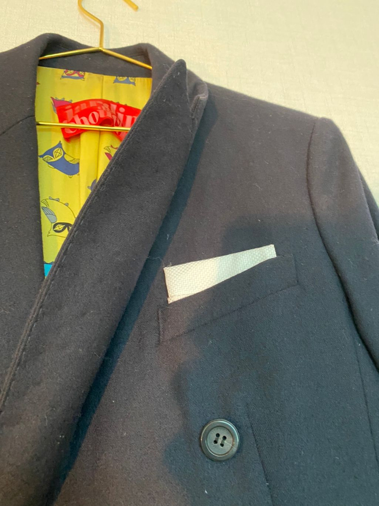 자뎅 드 슈에뜨 네이비 테일러드 자켓 코트 38--7