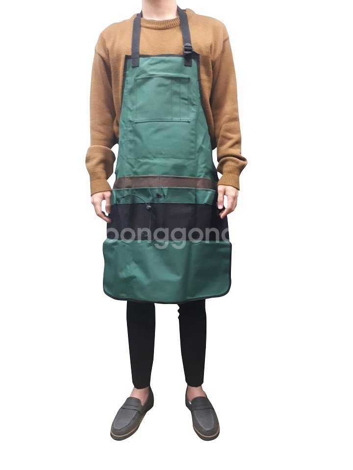 자작농 앞치마 공구 핸드폰 보관 포켓 뒷면코팅 방수처리--0