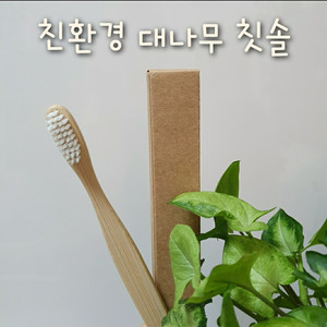 [새제품] 친환경 생분해 우드 대나무 칫솔 (제로웨이스