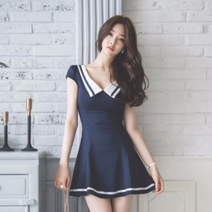 [2월한정판예약상품]어려보이는 교복스타일 원피스S-XL