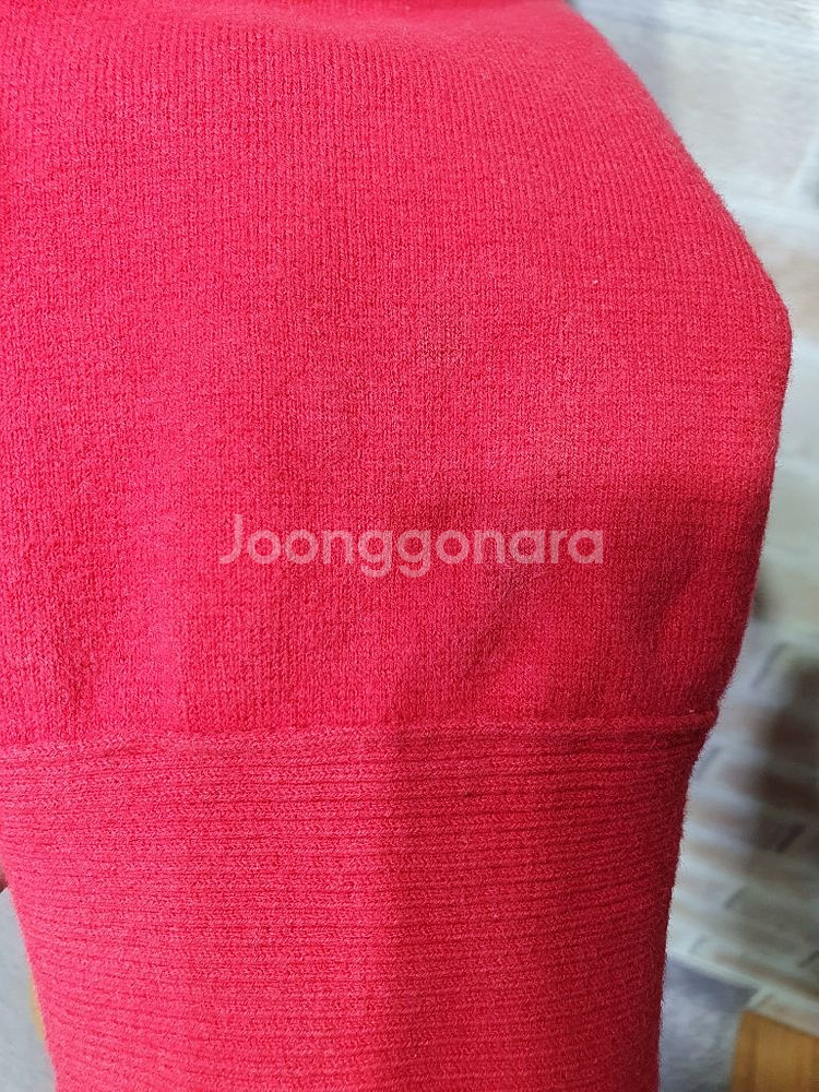 빈폴 정품 스트라이프 배색 코튼 반넥 니트 집업 100--9