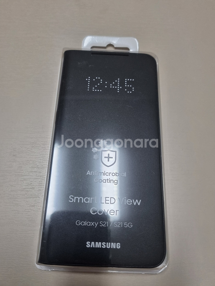 갤럭시 S21 스마트 LED 뷰 커버 블랙 새제품 팜--0